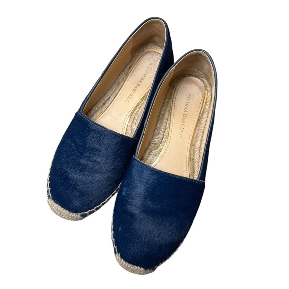 Paloma Barcelo Women's Pony-Style Espadrilles In Navy Size 39 - Picture 6 of 9